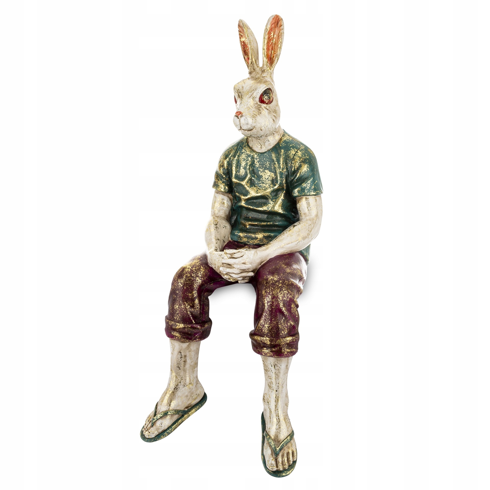 Figurka Pierrot Králik Veľká noc Pozlátený Dekorácia Darček