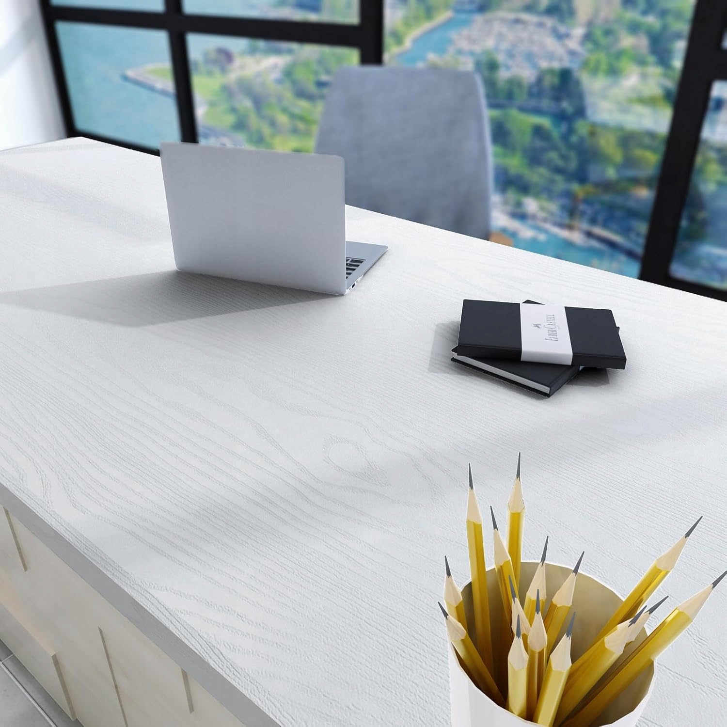 SAMOPRZYLEPNA MEBLOWA OKLEINA NA MEBLE FOLIA BIAŁY DĄB 60cm x 10m Marka Nela-Styl