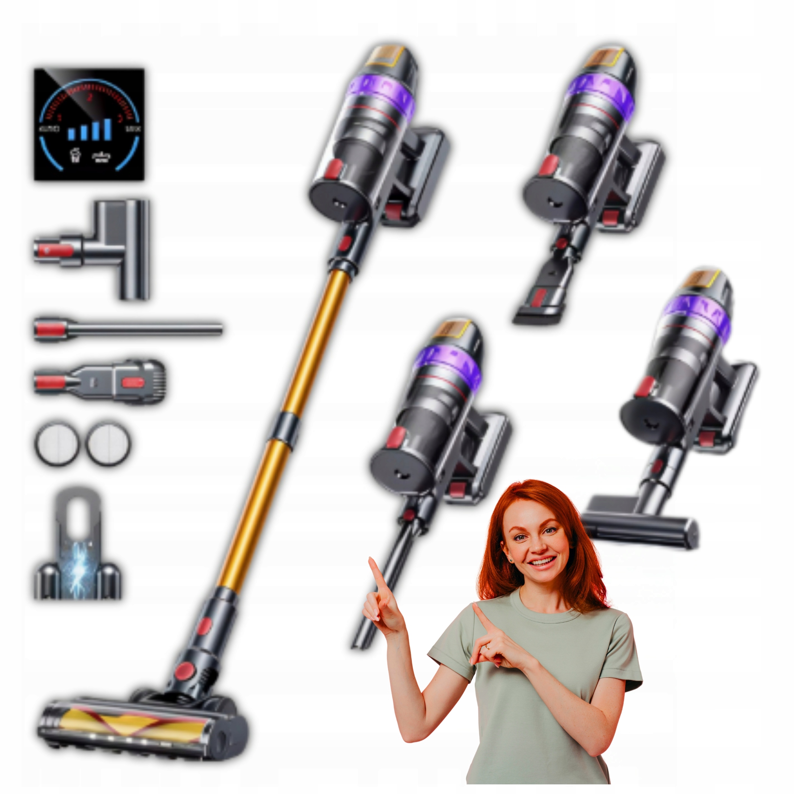 Bezdrôtový Vertikálny Vysávač Do Auta Buture 600W Hepa+e-kniha