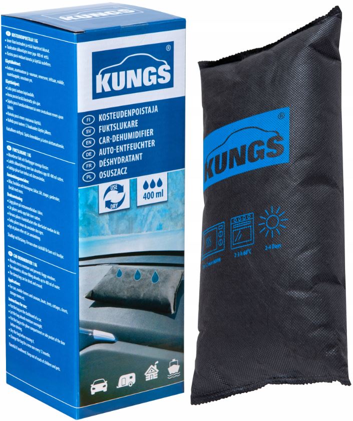 KUNGS POCHŁANIACZ WIGLOCI OSUSZACZ DO SAMOCHODU ŁODZI PRZYCZEPY DUŻY 1KG