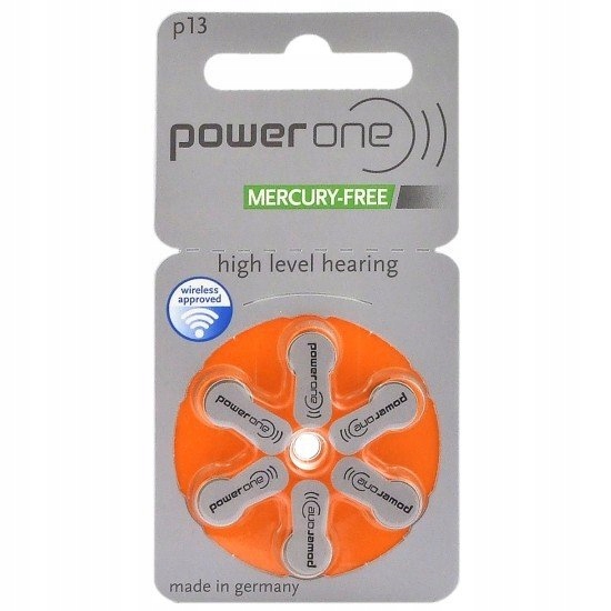 

6xbaterie do aparat. słuchowych Power One Varta 13