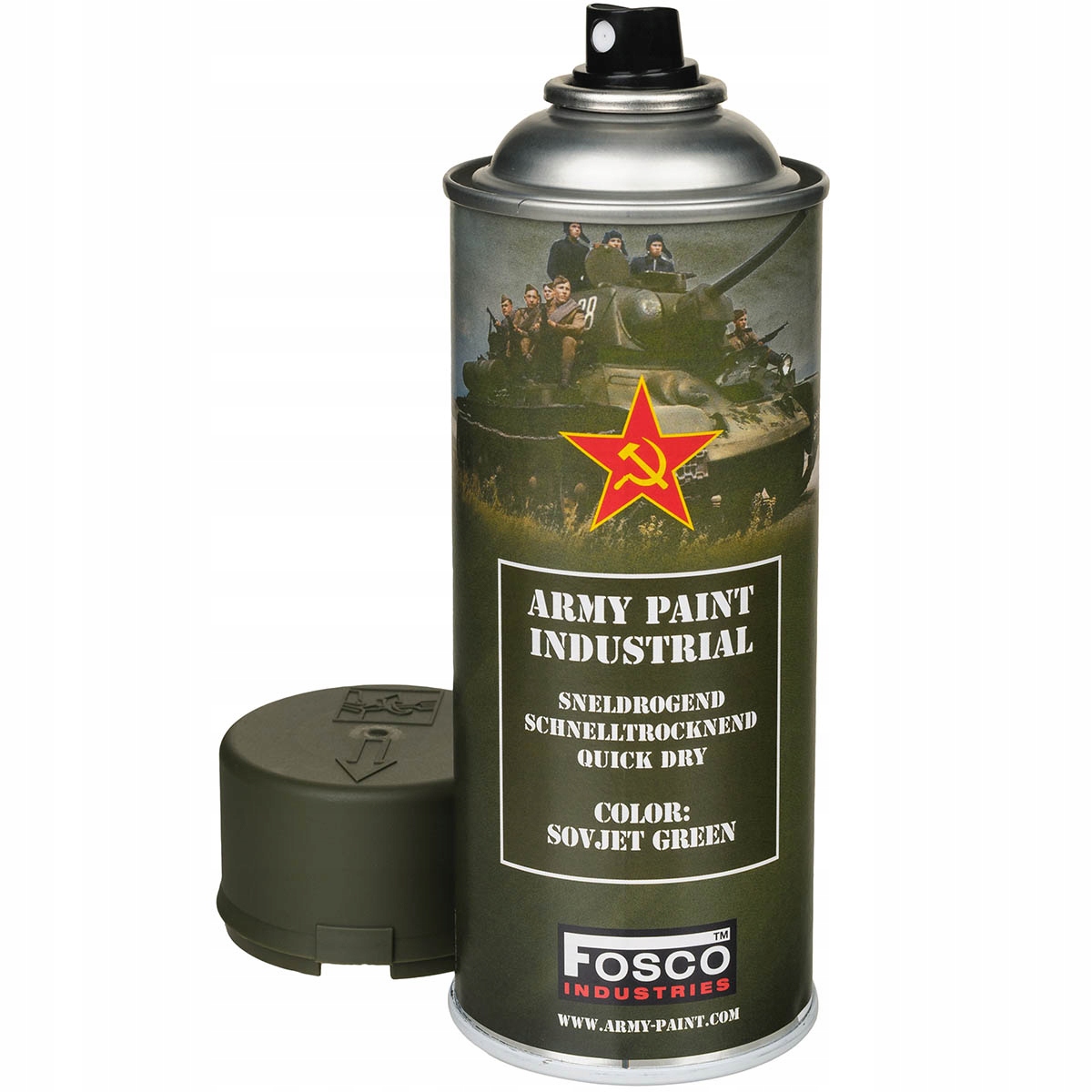 Farba w Sprayu Fosco Lakier Wojskowy do Maskowania 400ml Sovjet Green