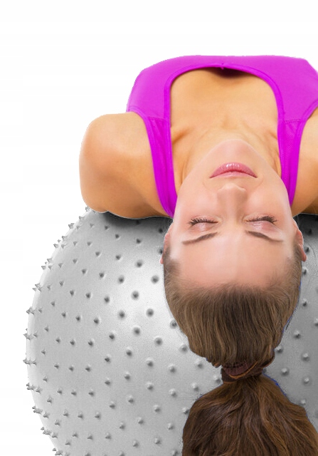 PIŁKA FITNESS DO ĆWICZEŃ Z WYPUSTKAMI KOLCAMI WZMOCNIONA Rehabilitacyjna Średnica 65 cm