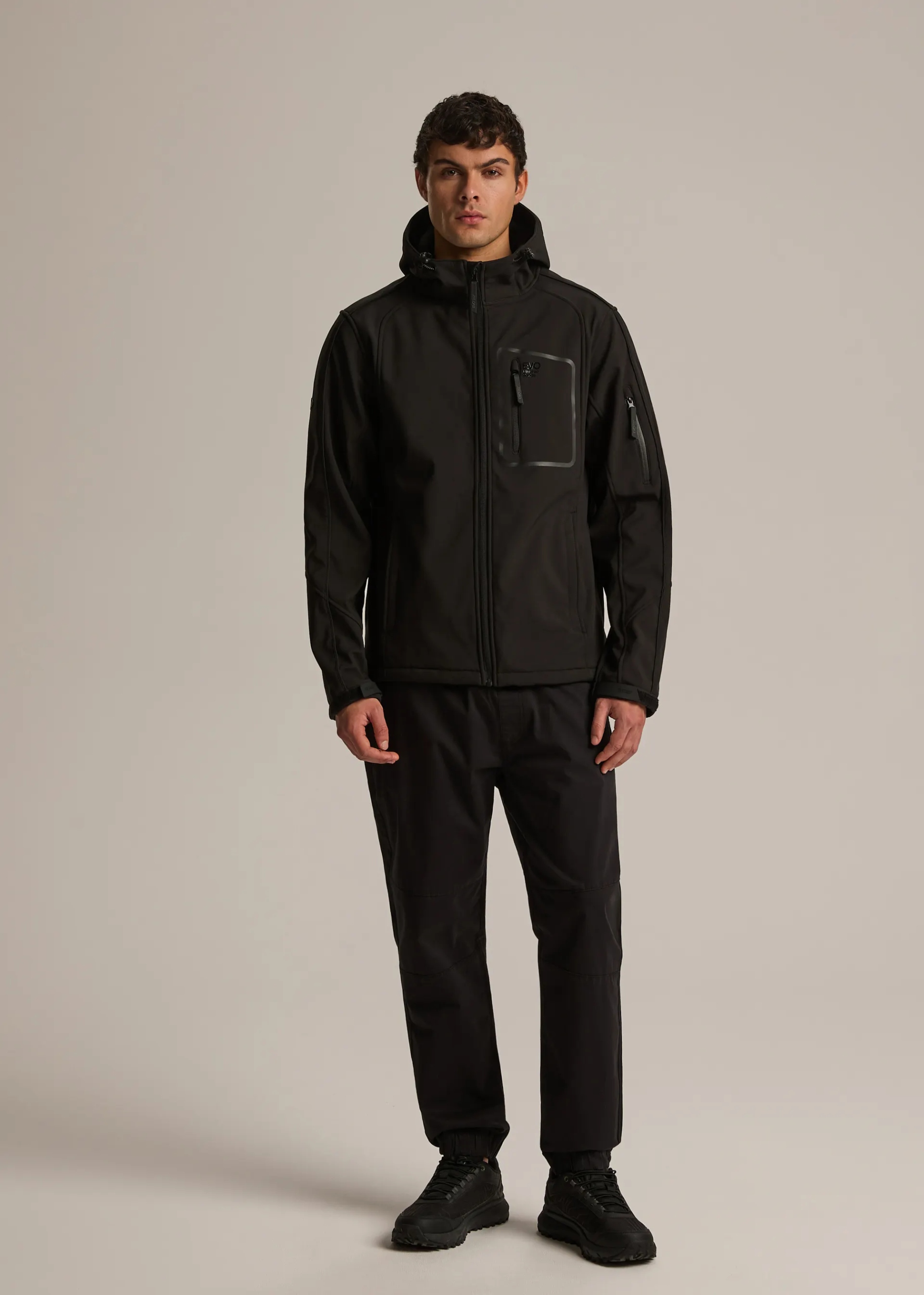 DIVERSE kurtka męska softshell przejściowa EVO CHISSO Czarny M