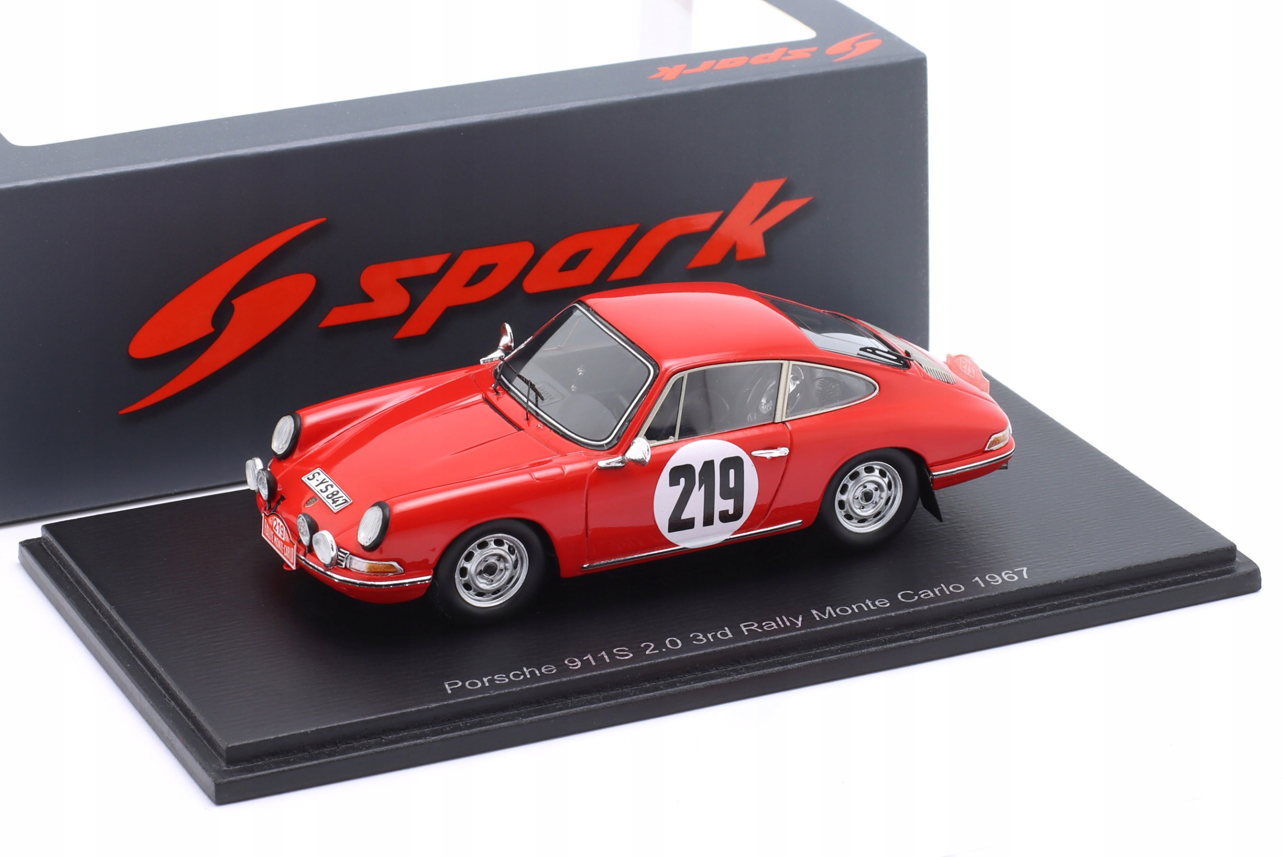 Spark Porsche 911S 2.0L #219 Elford 3. Rallye Monte Carlo 1967 1:43