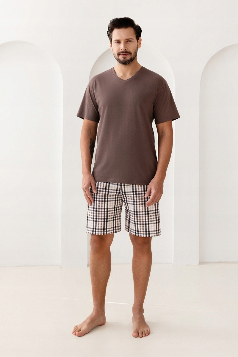 Pánské Pyžamo 505/3XL, Hnědá Barva