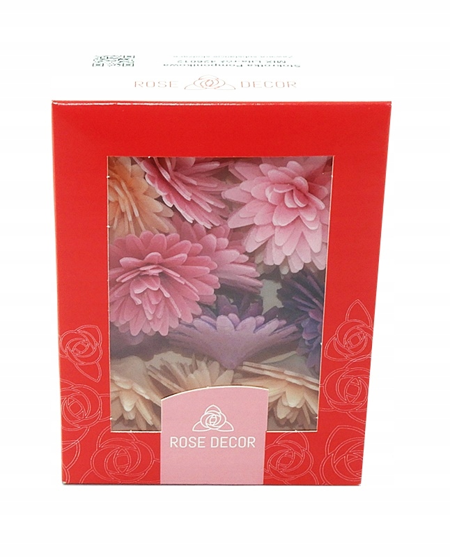 KWIAT STOKROTKA WAFLOWY NA TORT DEKORACJA 12 SZT Marka Rose Decor