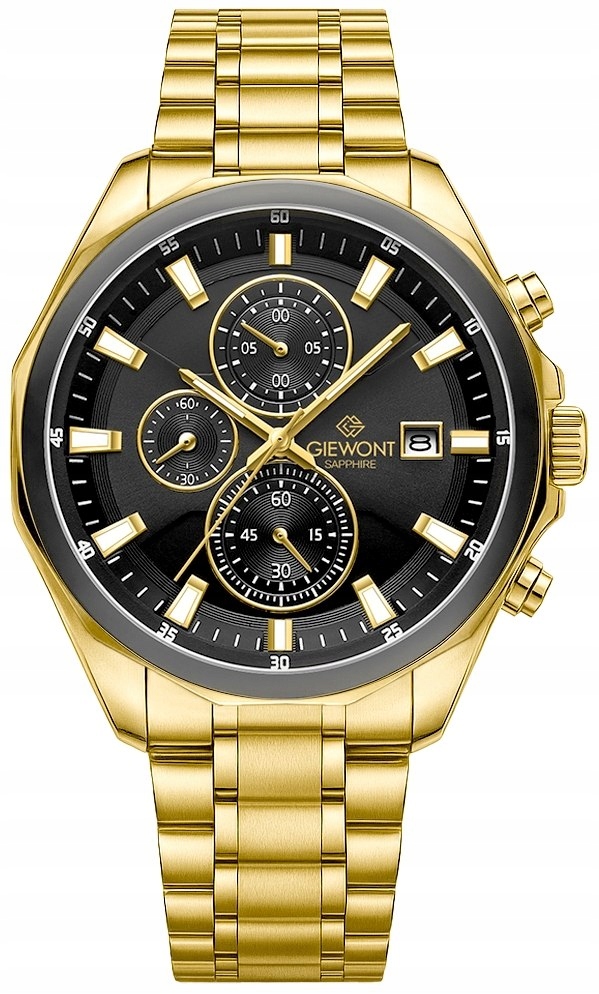 Pánské Hodinky Giewont Chronograph Sapphire Černé zlato GW7290-B4