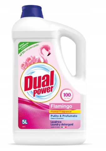 Levně Dual Power Tekutý prací prostředek Flamingo 5l Itálie