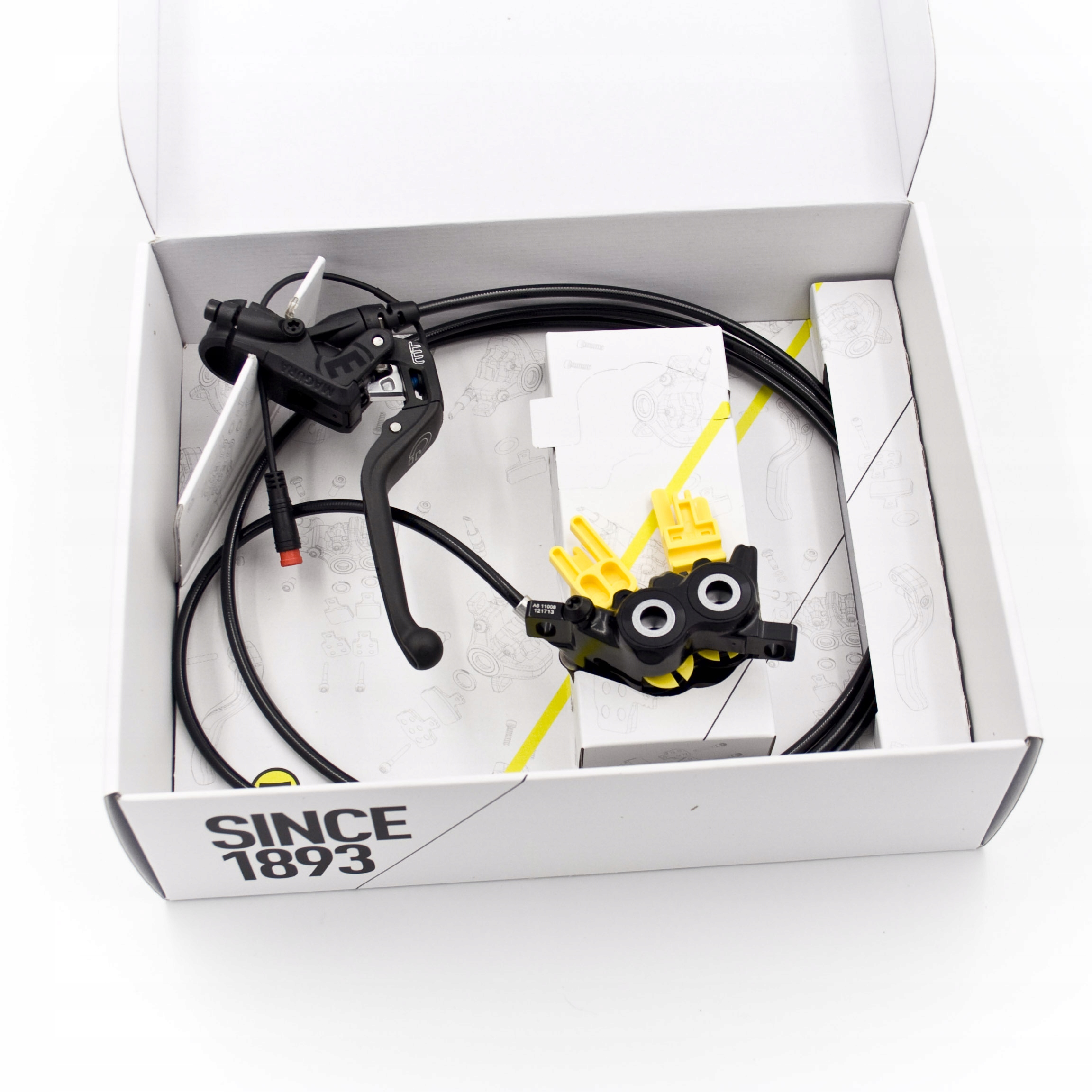 Zestaw hamulca Magura MT5e do E-bike, 4-tłoczkowy Kolor dominujący czarny