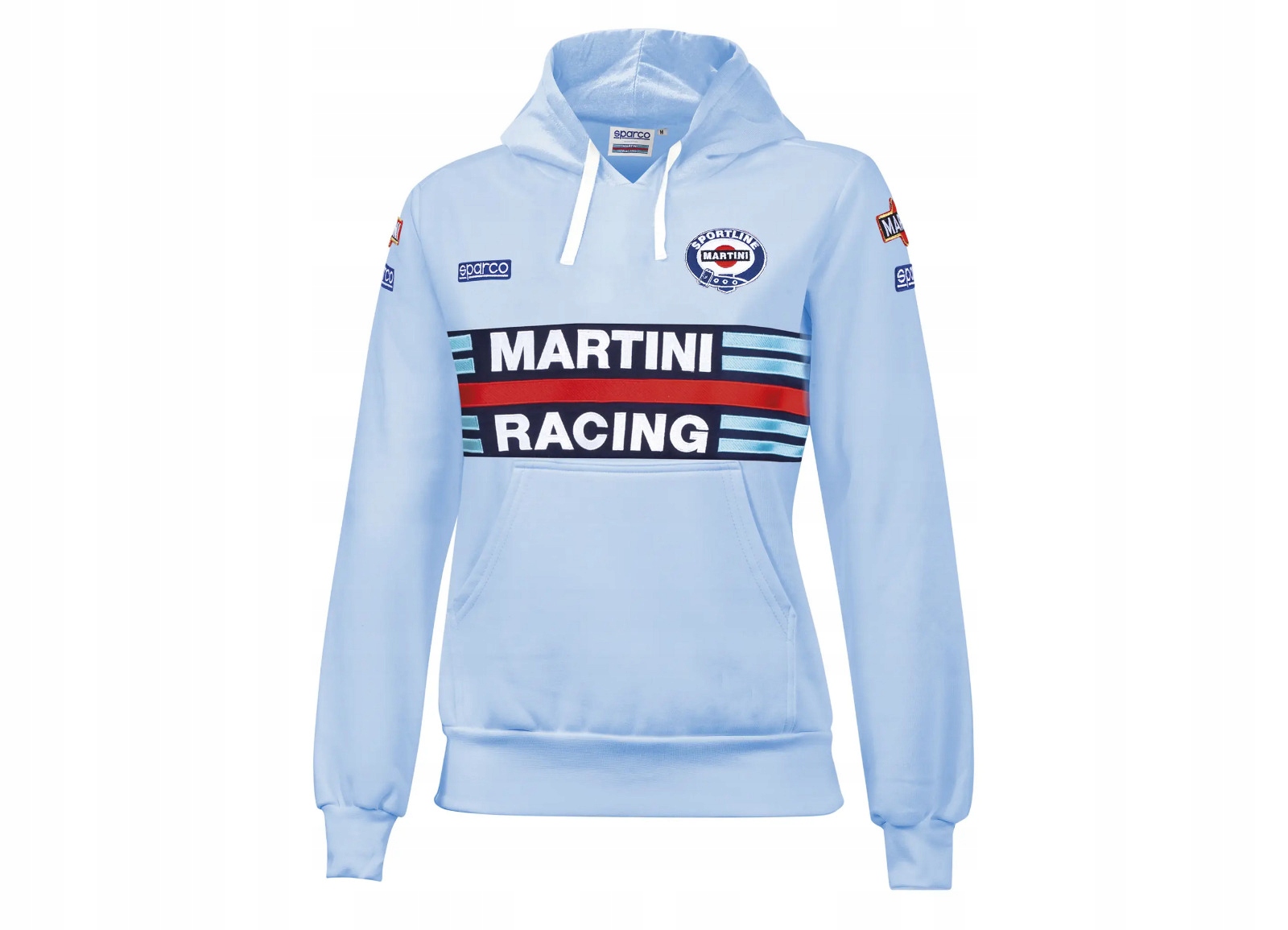 Sparco dámska mikina Martini Racing, farba svetlo modrá, veľkosť M