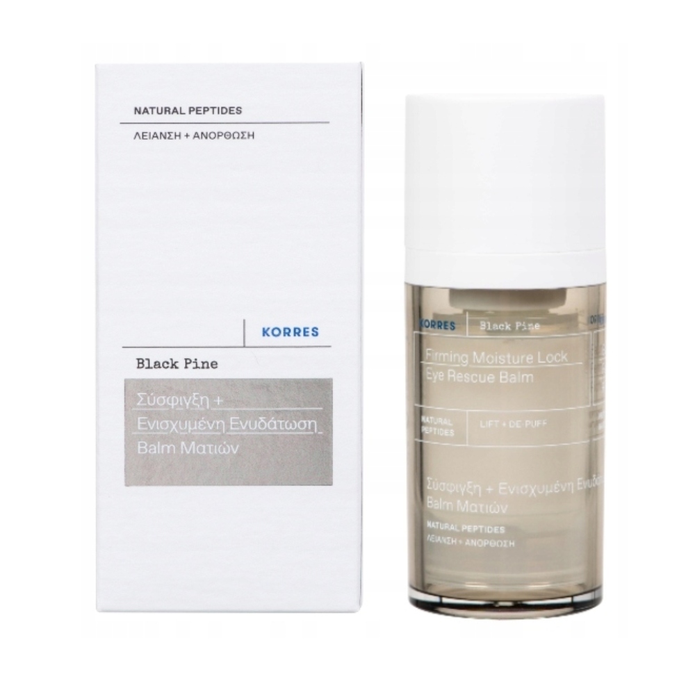 Korres Black Pine Eye Rescue Napínací denní oční krém na noc 15 ml