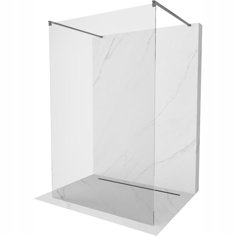 Mexen Kioto volně stojící sprchová stěna 105 x 200 cm, průhledné 8 mm, kart