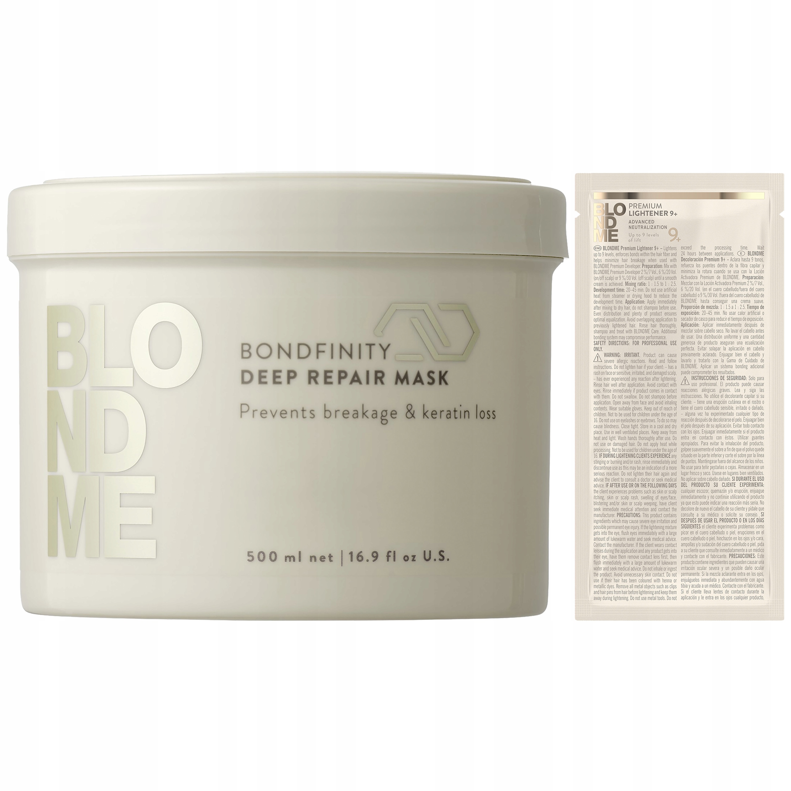 Schwarzkopf BlondMe Rozjasňovač 30 g maska pro regeneraci vlasů 500 ml