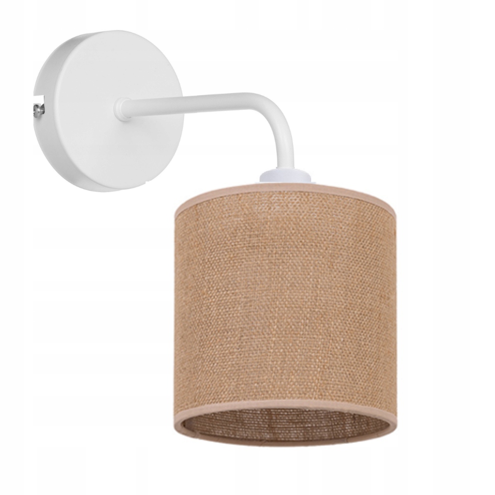 

Lampa Ścienna Kinkiet Abażur Juta Boho Slim Tuba