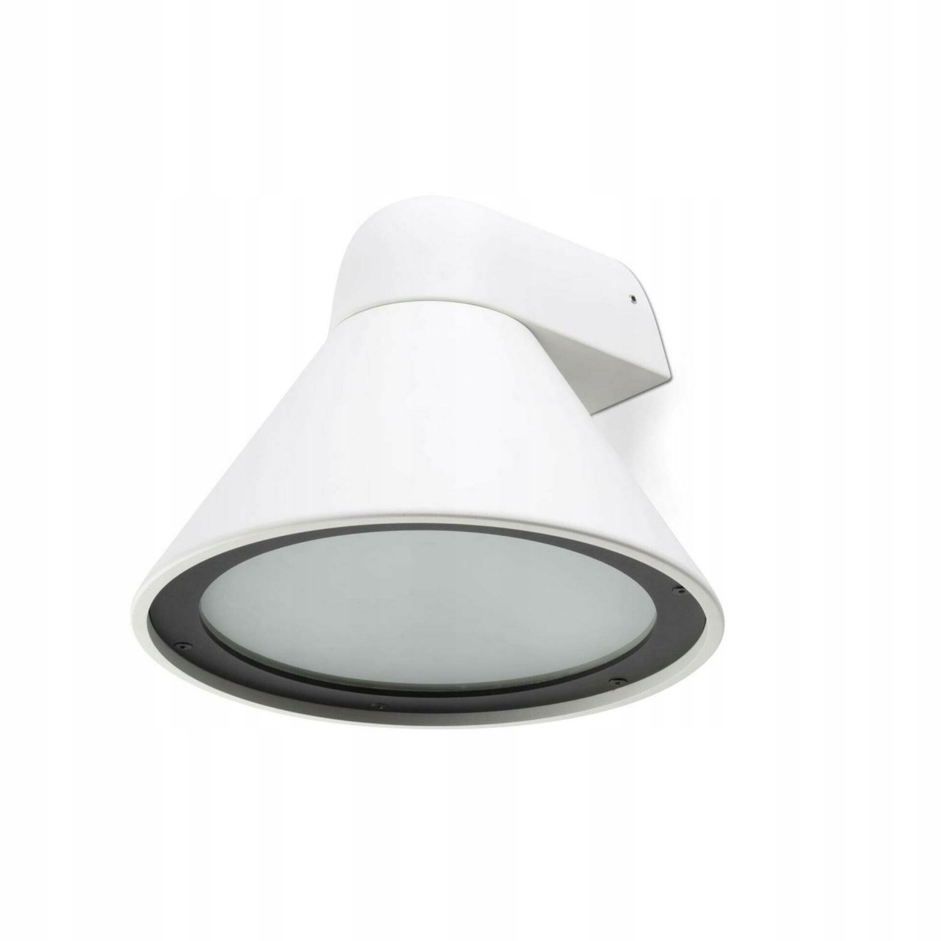 Faro Pals nástenná lampa biela, robustný IP65, E27, hliník/sklo