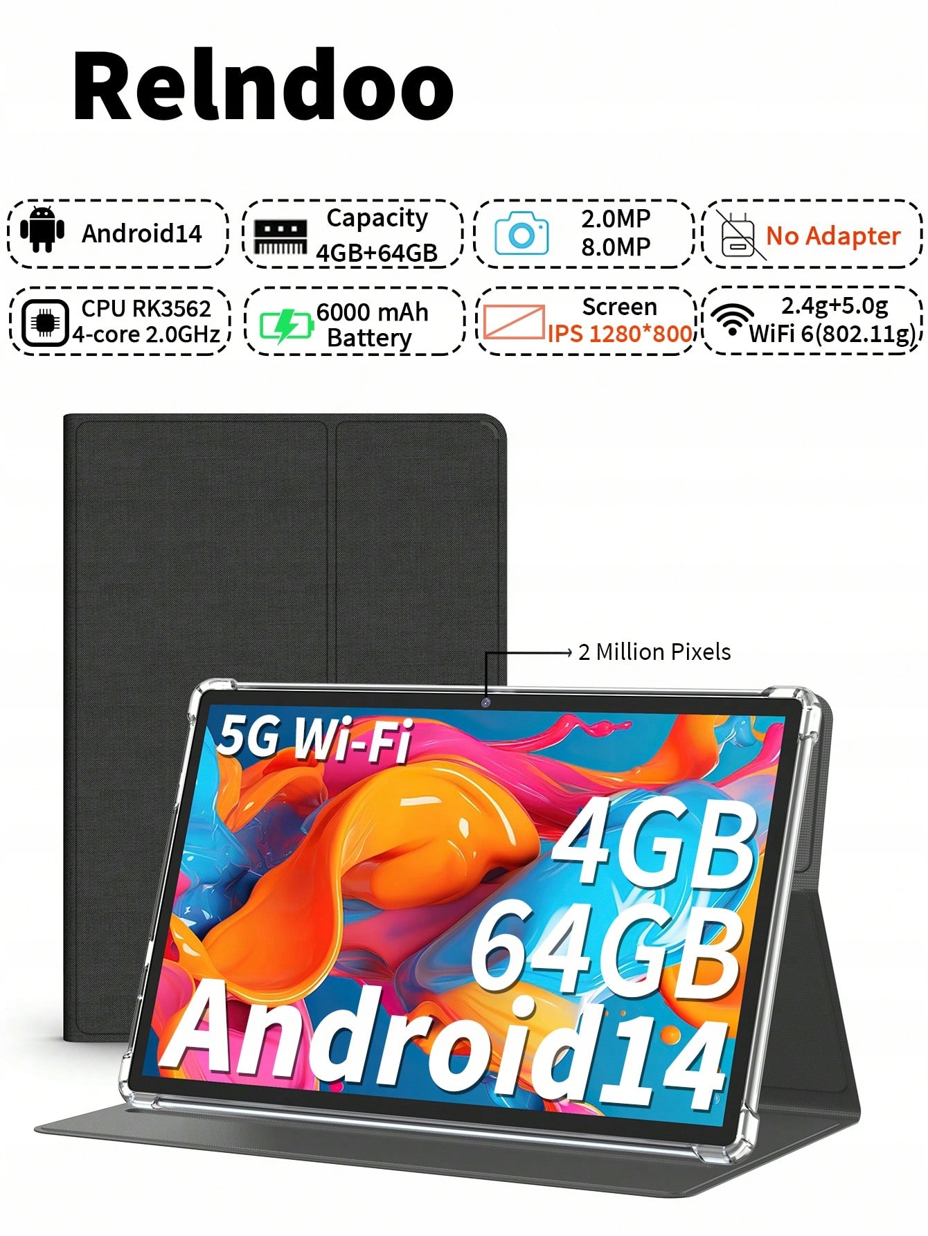 Shein Černý Tablet Pouzdro