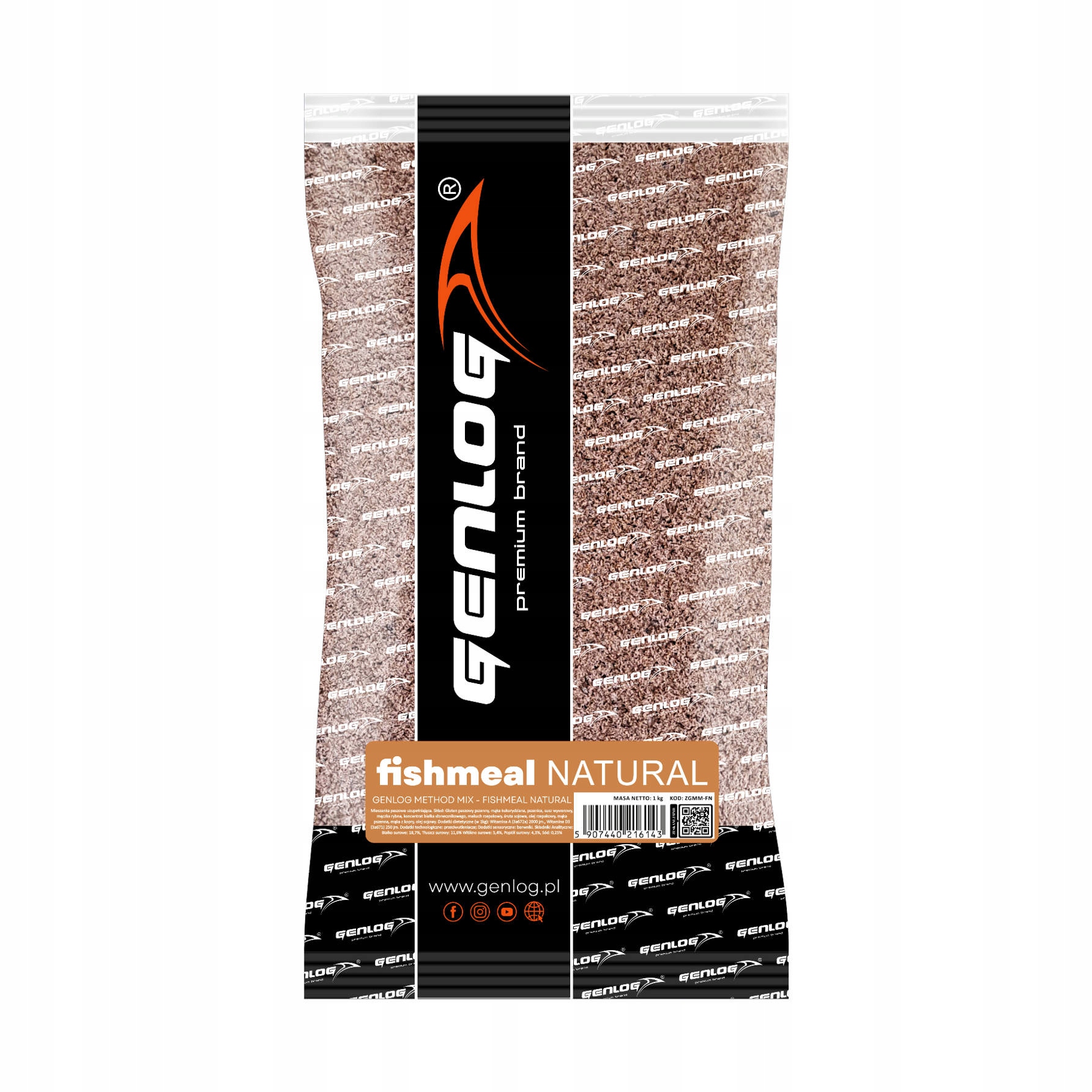 Zanęta Wędkarska Genlog Method MIX Fishmeal Natural 1KG
