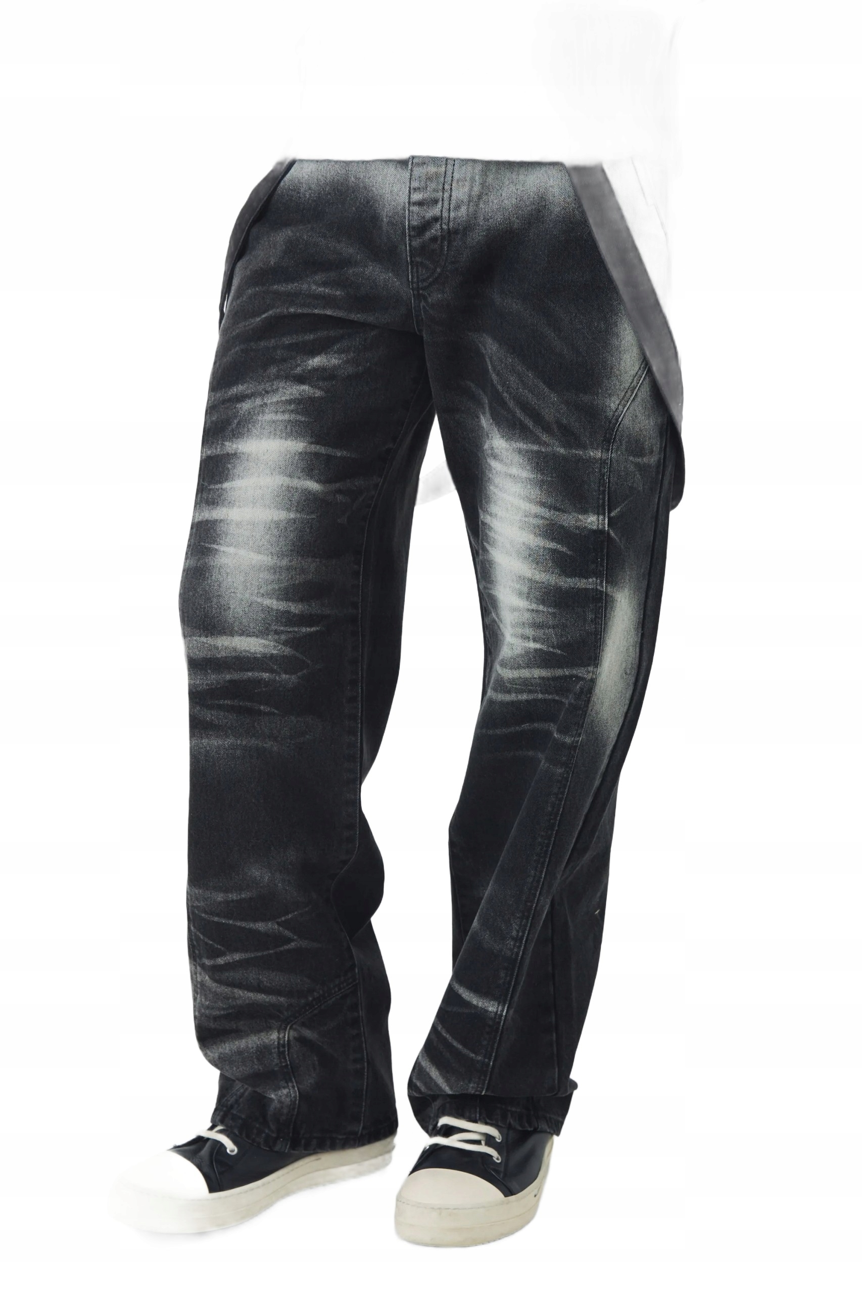 Boohooman Pánské Kalhoty Casual Jednoduché Černé S Oděrkami S Z3A