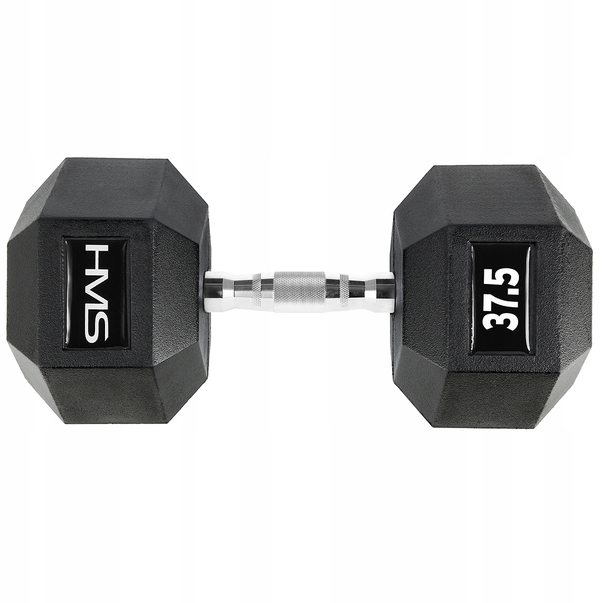 Hantla 37,5kg Ogumowana Hms Hex Pro Ciężarek Stałe Hantle do Ćwiczeń