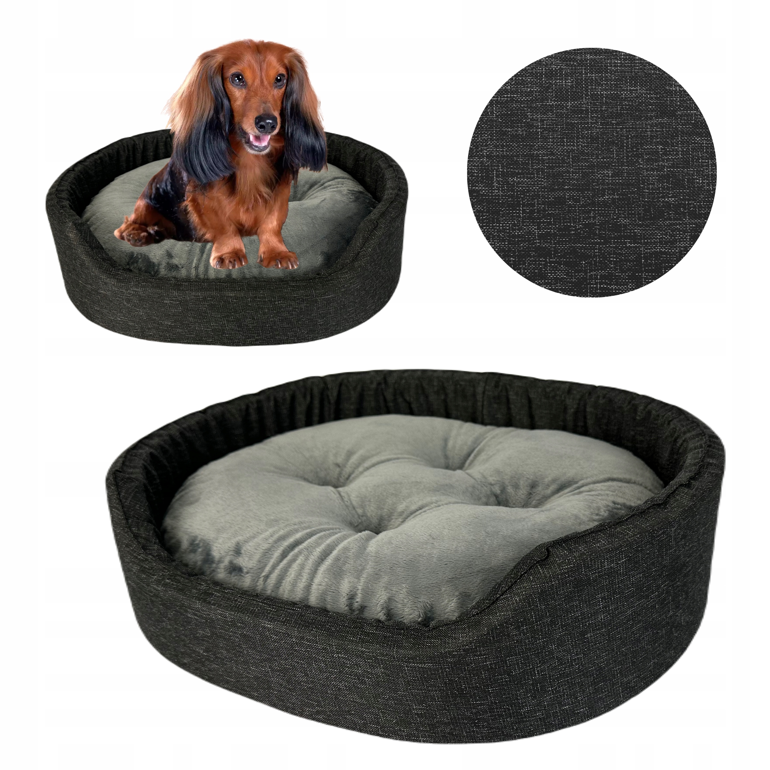 Levně Pelíšek Pro Psa Kočku Voděodolné Kotec Potah Oválné s polštářem M