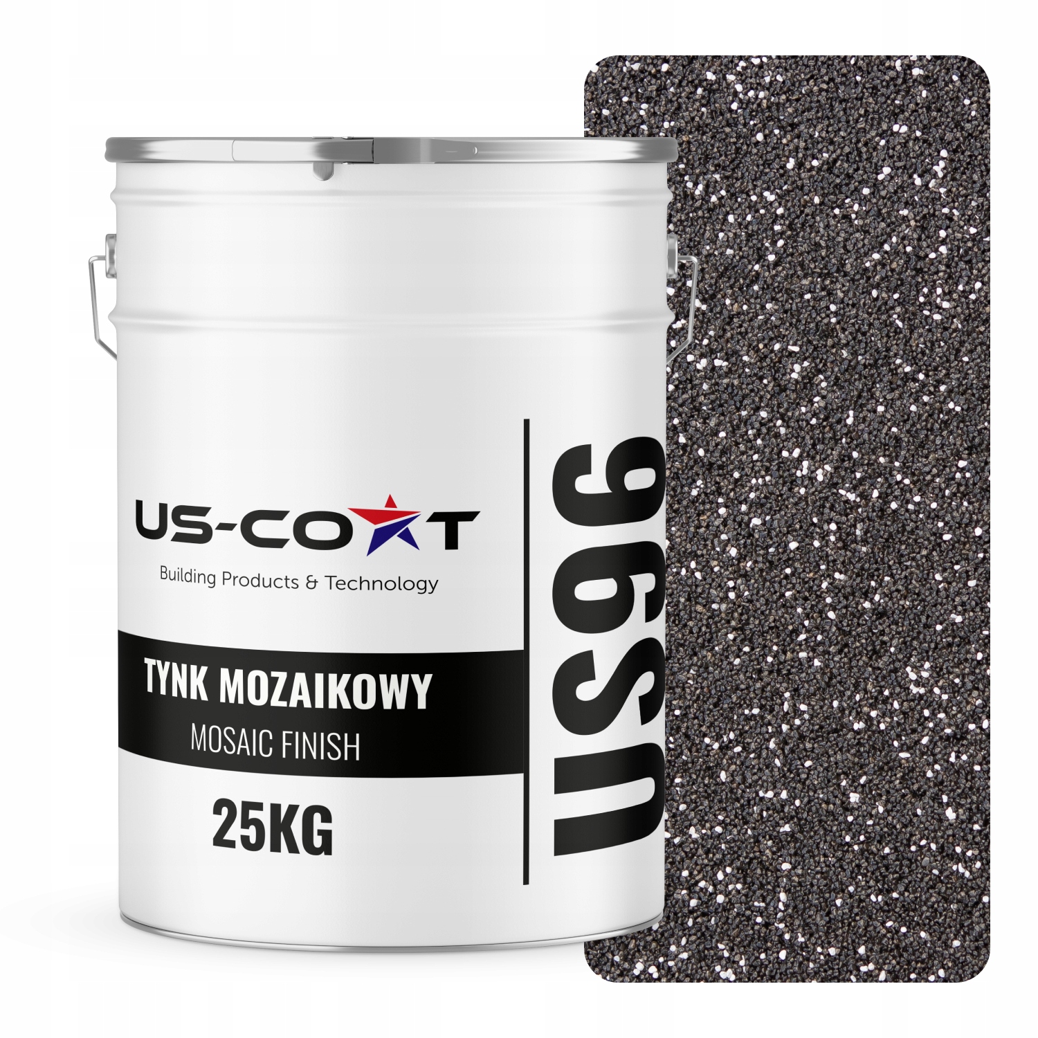 Mozaiková Omítka Mozaika 25 Kg Černá Skvrnitá Bílá M43 Ozdobná Pryskyřičná