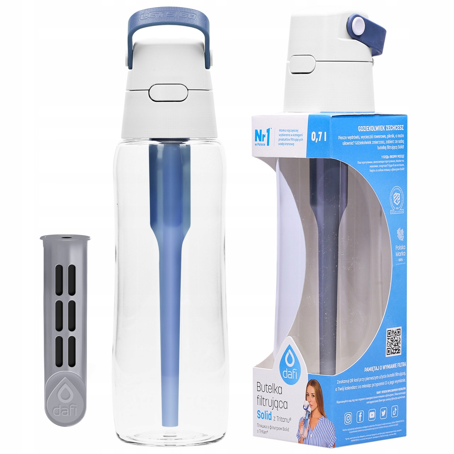 

Butelka filtrująca Dafi Solid 0,7l +filtr węglowy