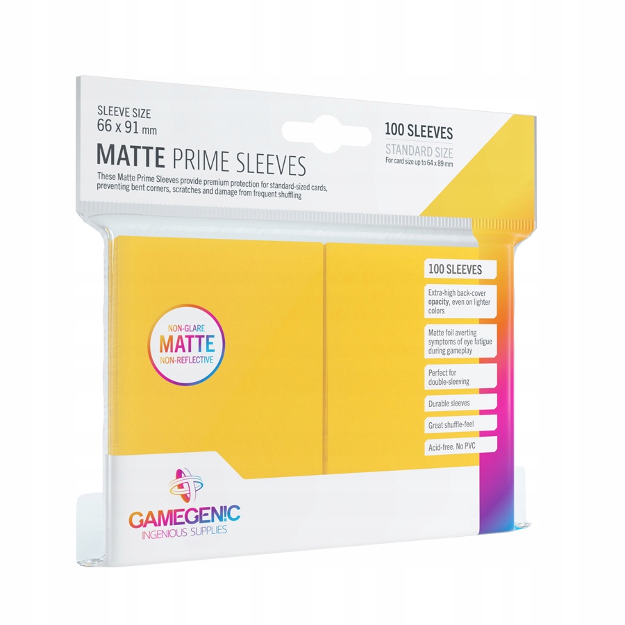 Gamegenic: Koszulki Ochronne Matte Prime - Żółte
