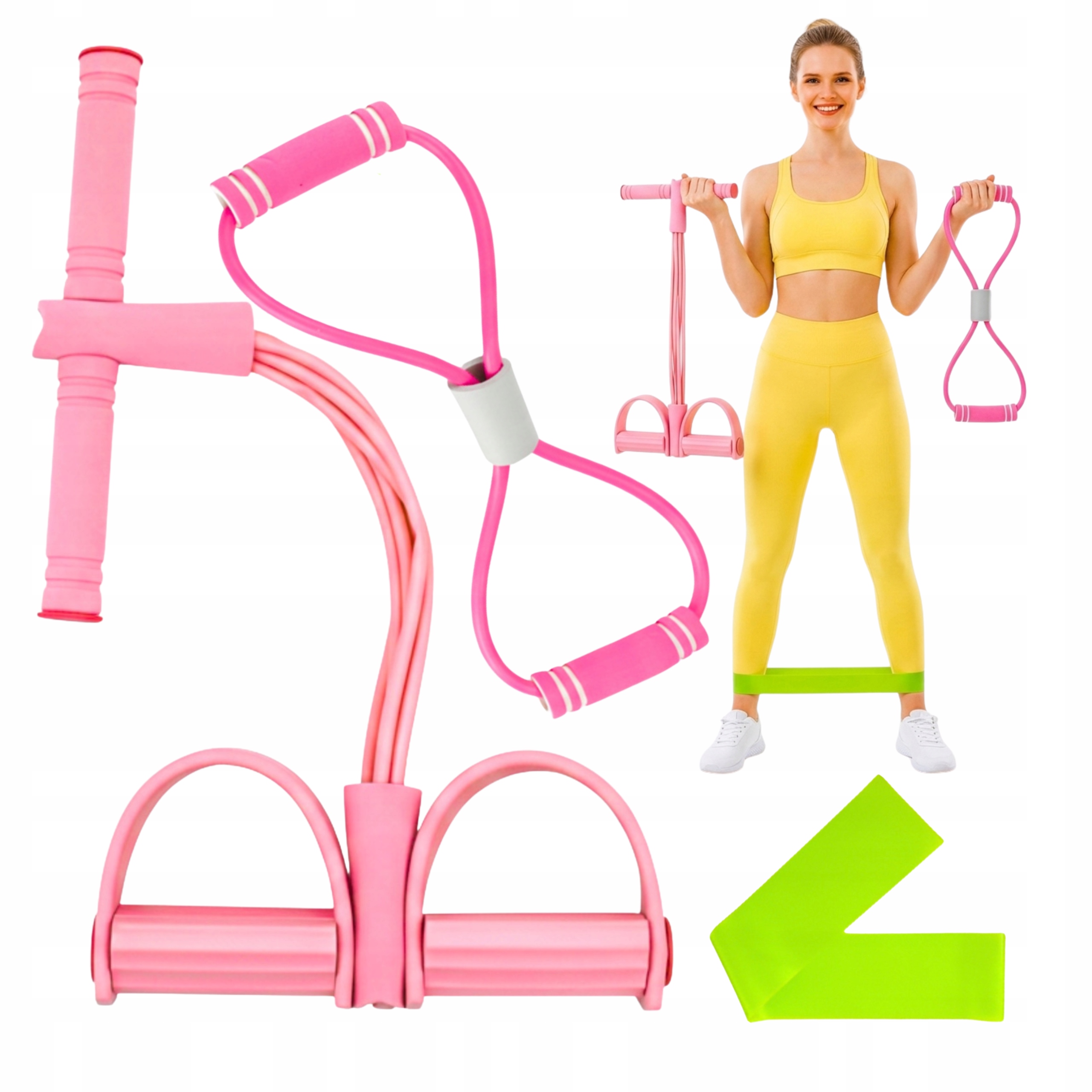 Zestaw Ekspander Guma Oporowa Do Ćwiczeń Dla Kobiet Fitness Treningowa Nóg