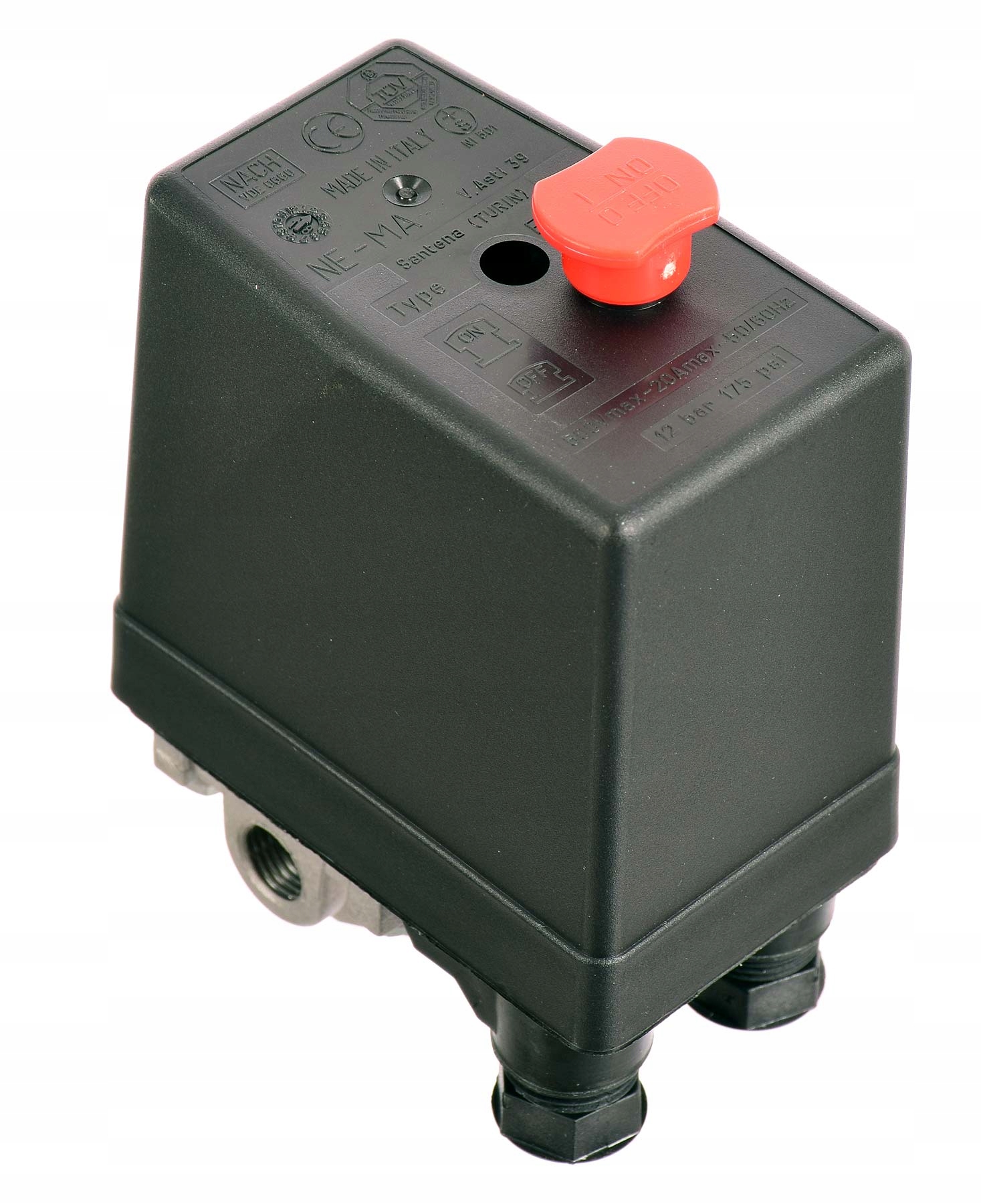 Tlakový Spínač Tlakového Kompresoru 400V 8-10BAR 4-CESTNÝ 3/8"