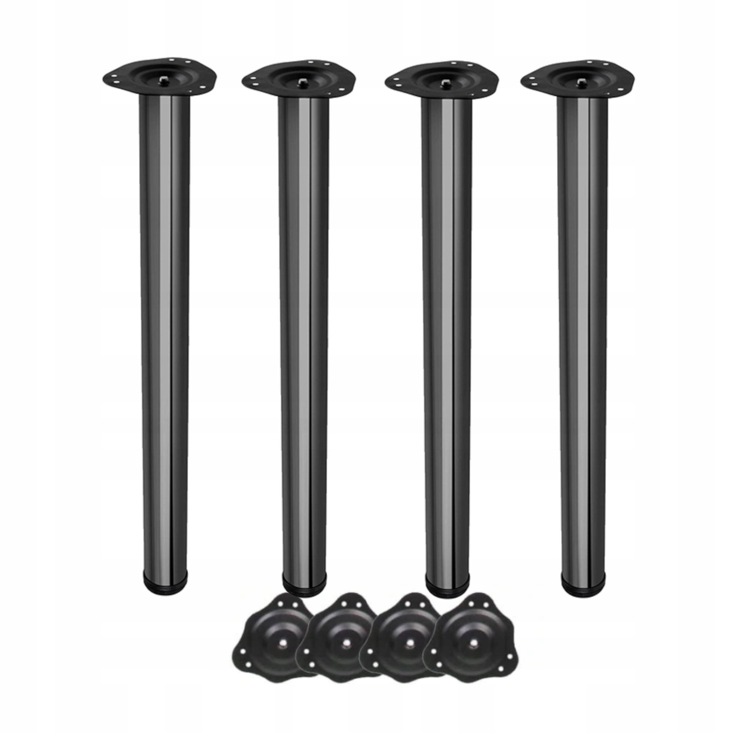 

4x Noga Meblowa 710mm fi60 Regulowana Czarna