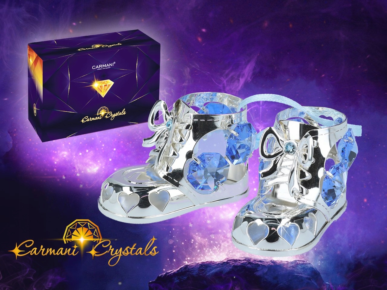 Chlapčenské strieborné topánky produkty s Carmani Crystals