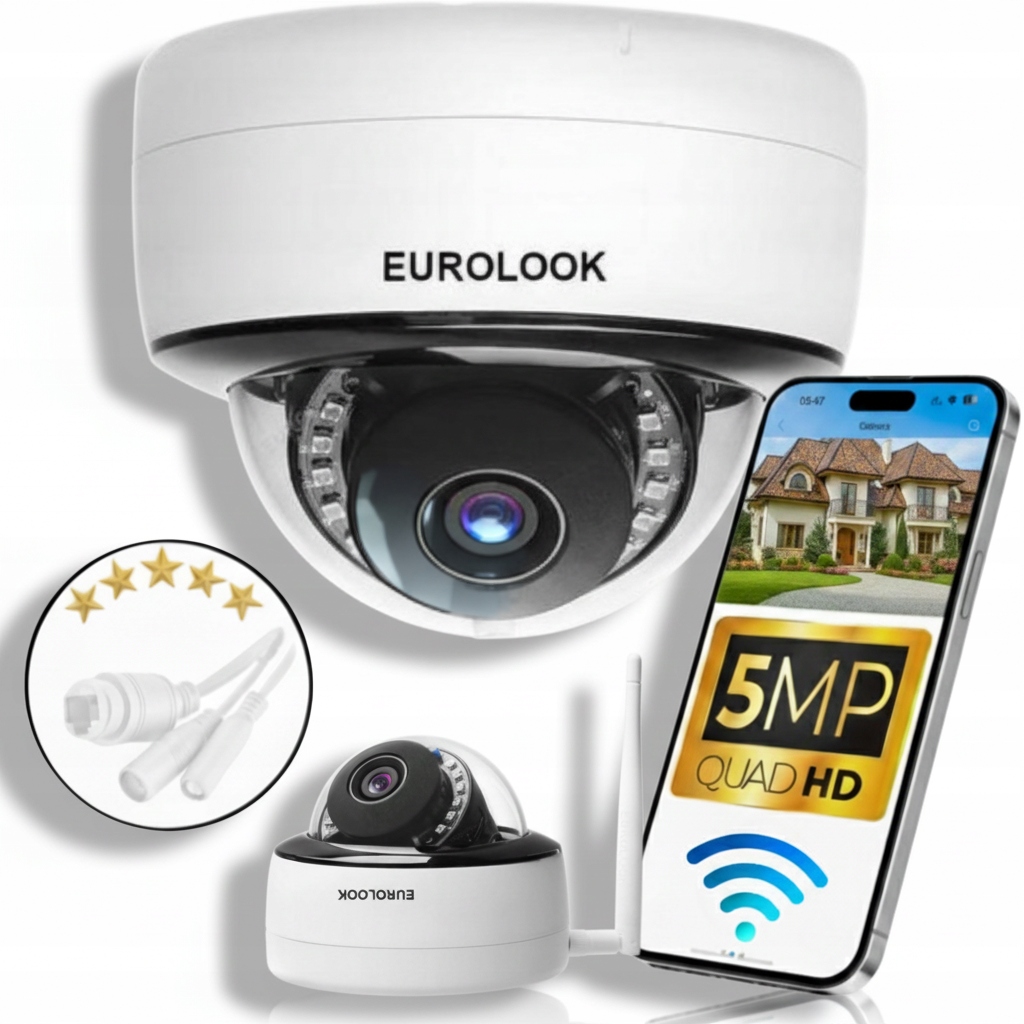 Kopulová Ip WiFi kamera 5Mpx Záznam na Sd Eurolook