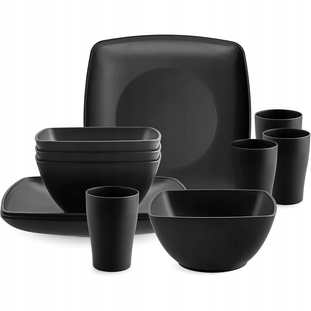 Sada Kempingového Nádobí Pro 4 Osoby 8 Talířů 4 Misky 4 Hrnky 16 Ks