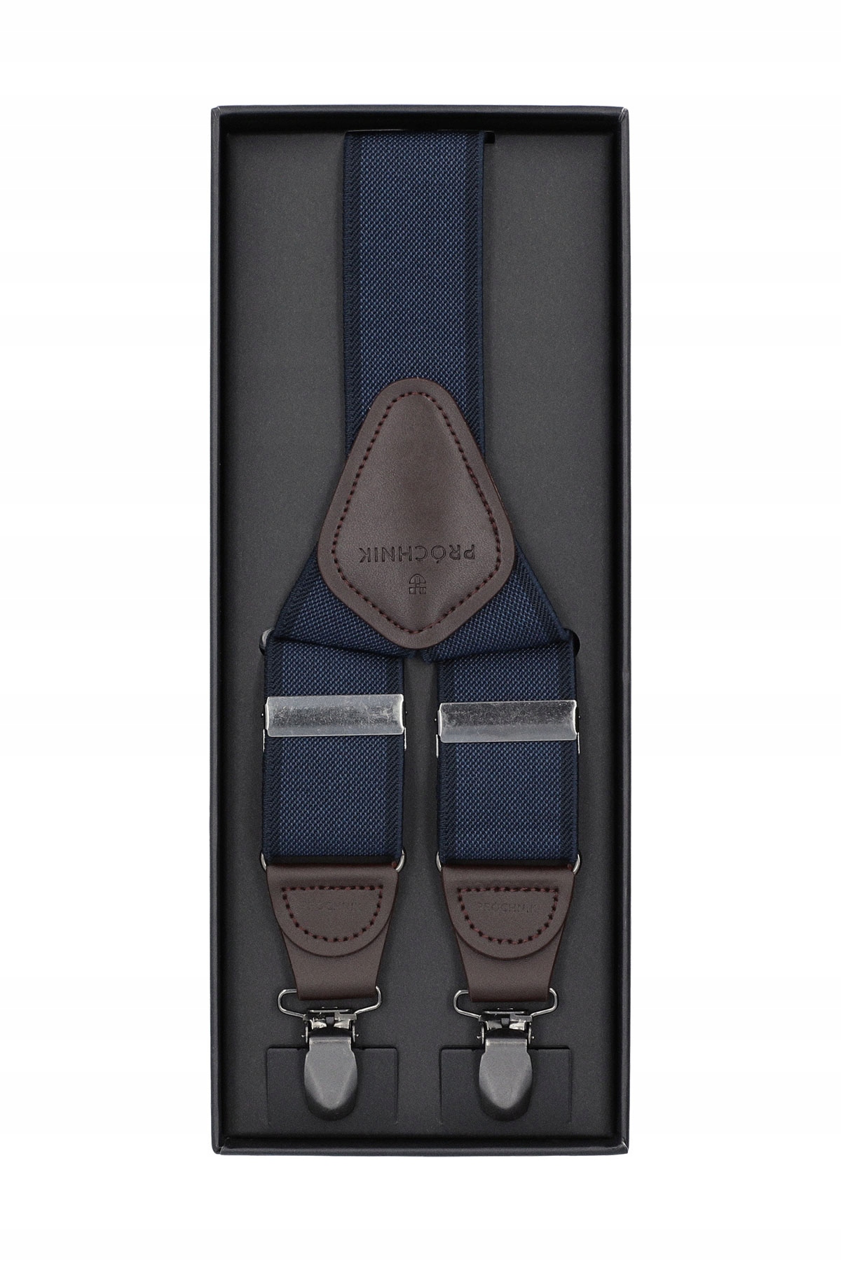 Szelki męskie do spodni Granatowe Próchnik PM7