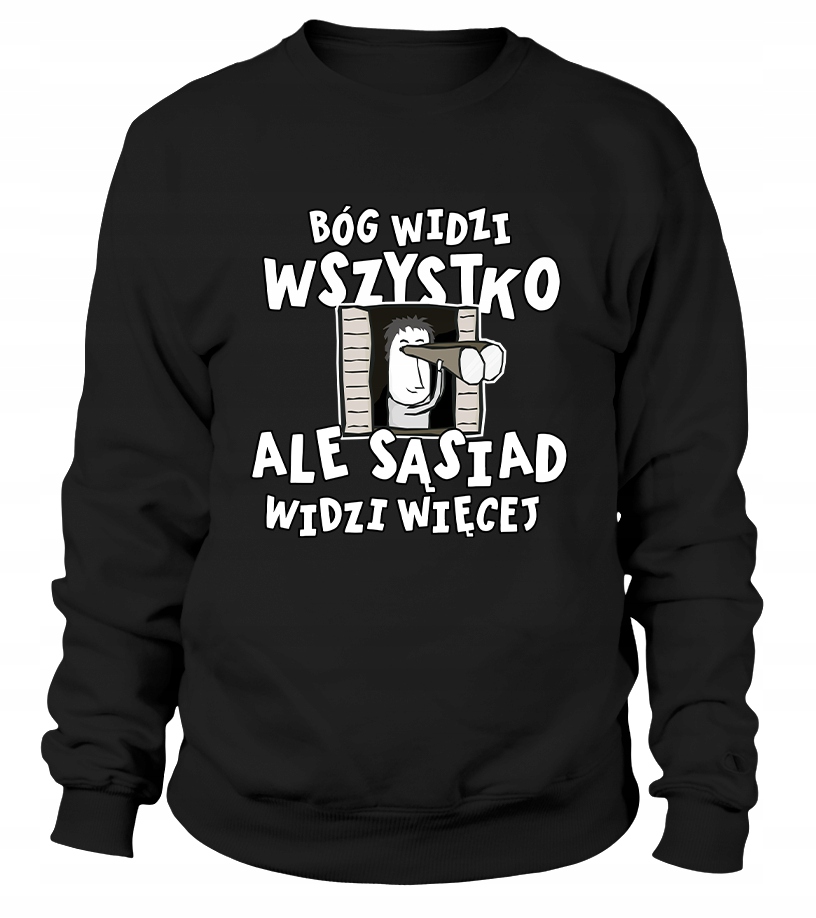 Pánská Mikina Soused vidí více 3XL Černá Pro něj Chlapa Manžela Chlapa