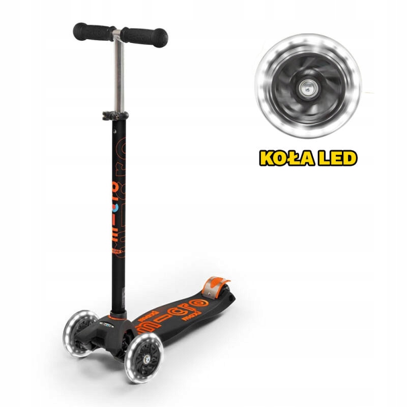 HULAJNOGA MAXI MICRO DELUXE LED BLACK MMD143