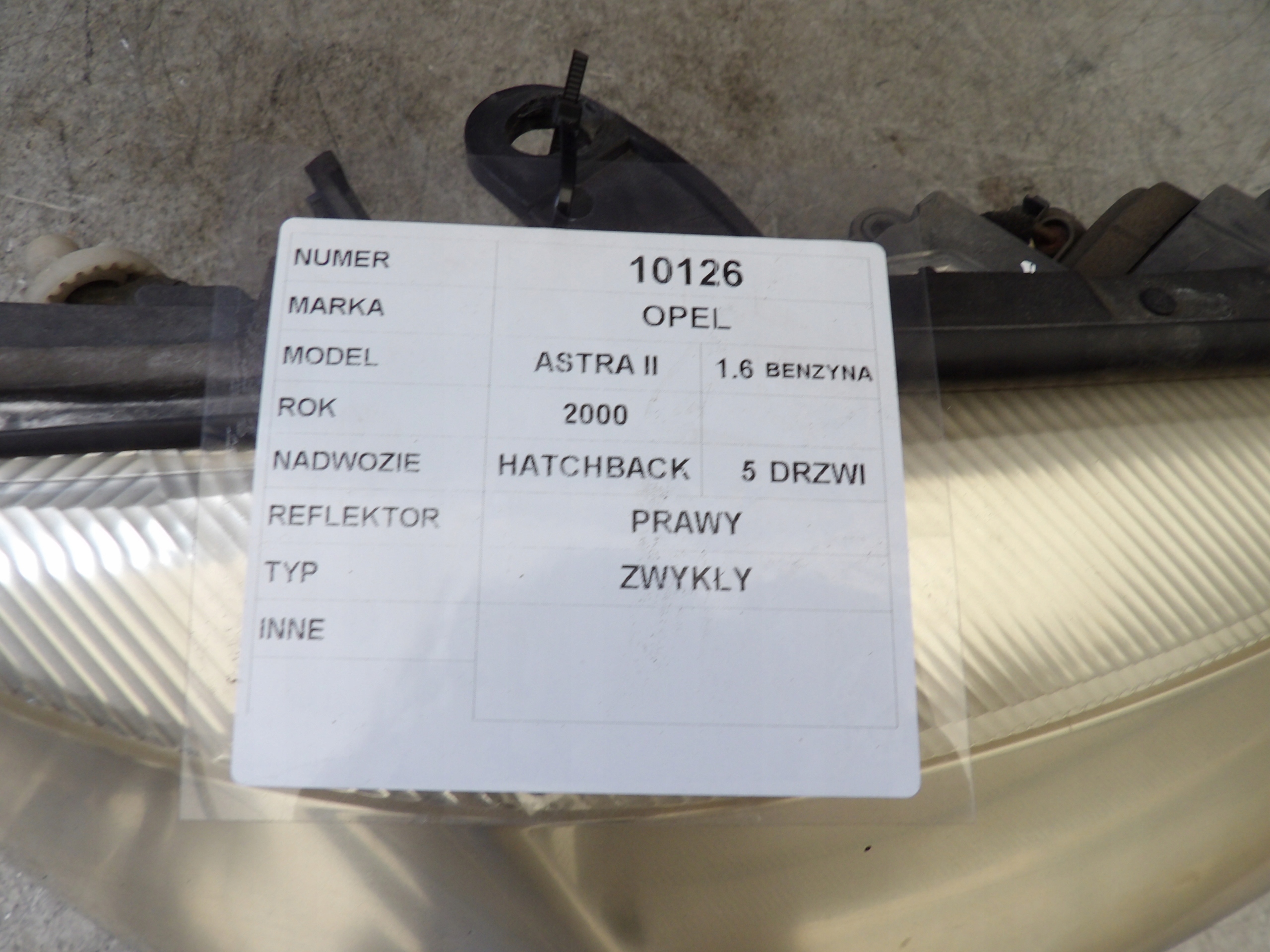 Opel Astra II light front right