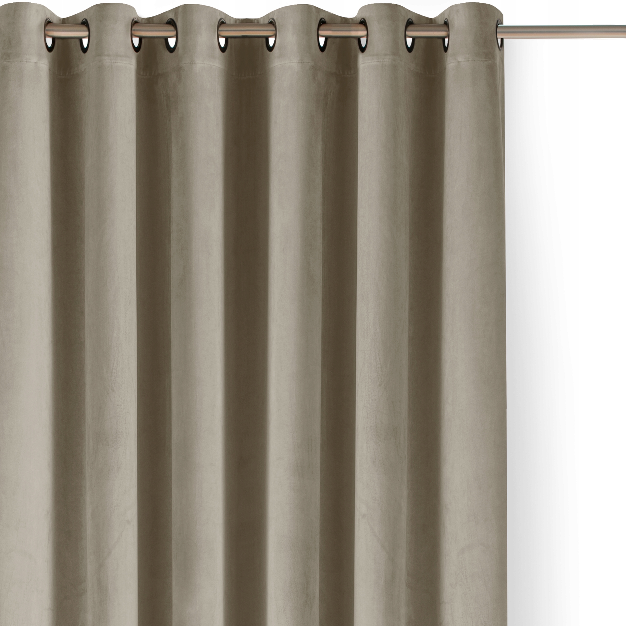 Filumi Záclona velvet velúrová Strieborné priechodky Tmavo Béžová 530x300