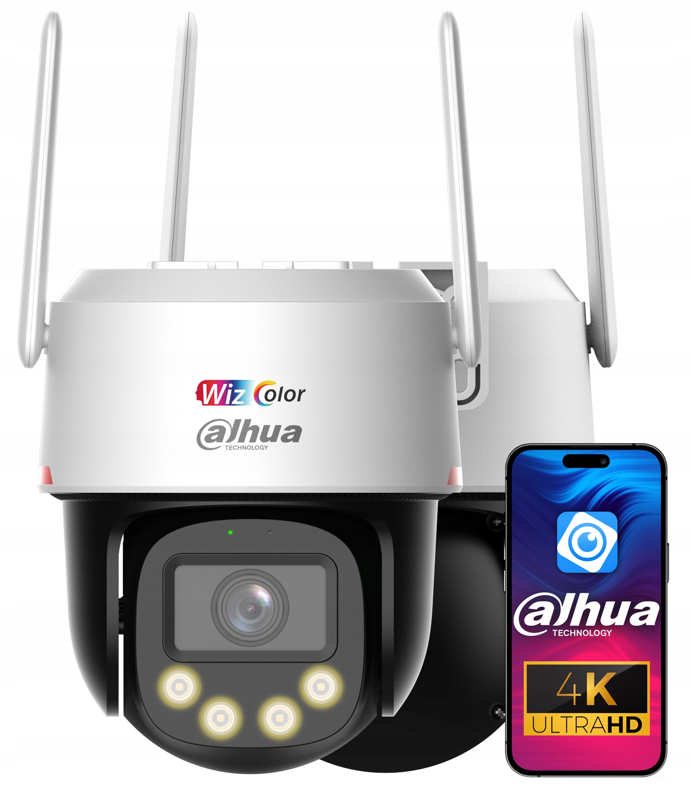 8MPx otočná WiFi kamera Dahua P8F-PV WizColor s Ai Smd analýzou obrazu