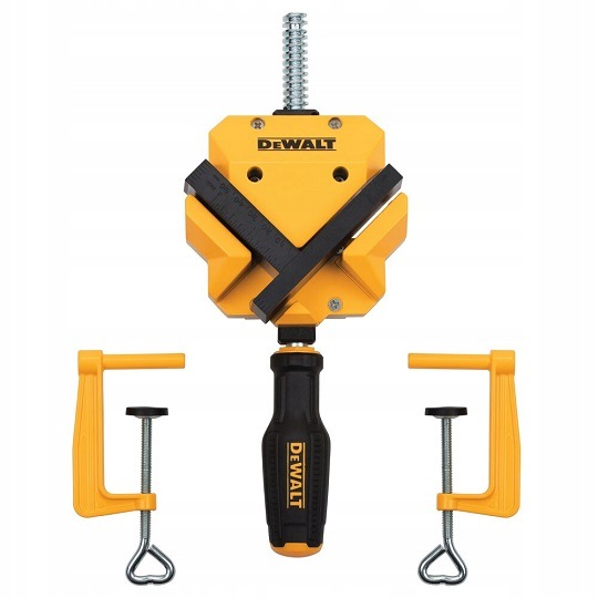 Úhlová svěrka 90° s přítlačnými prvky, rohový svěrák 55 mm, DeWalt [DWHT83853-0]