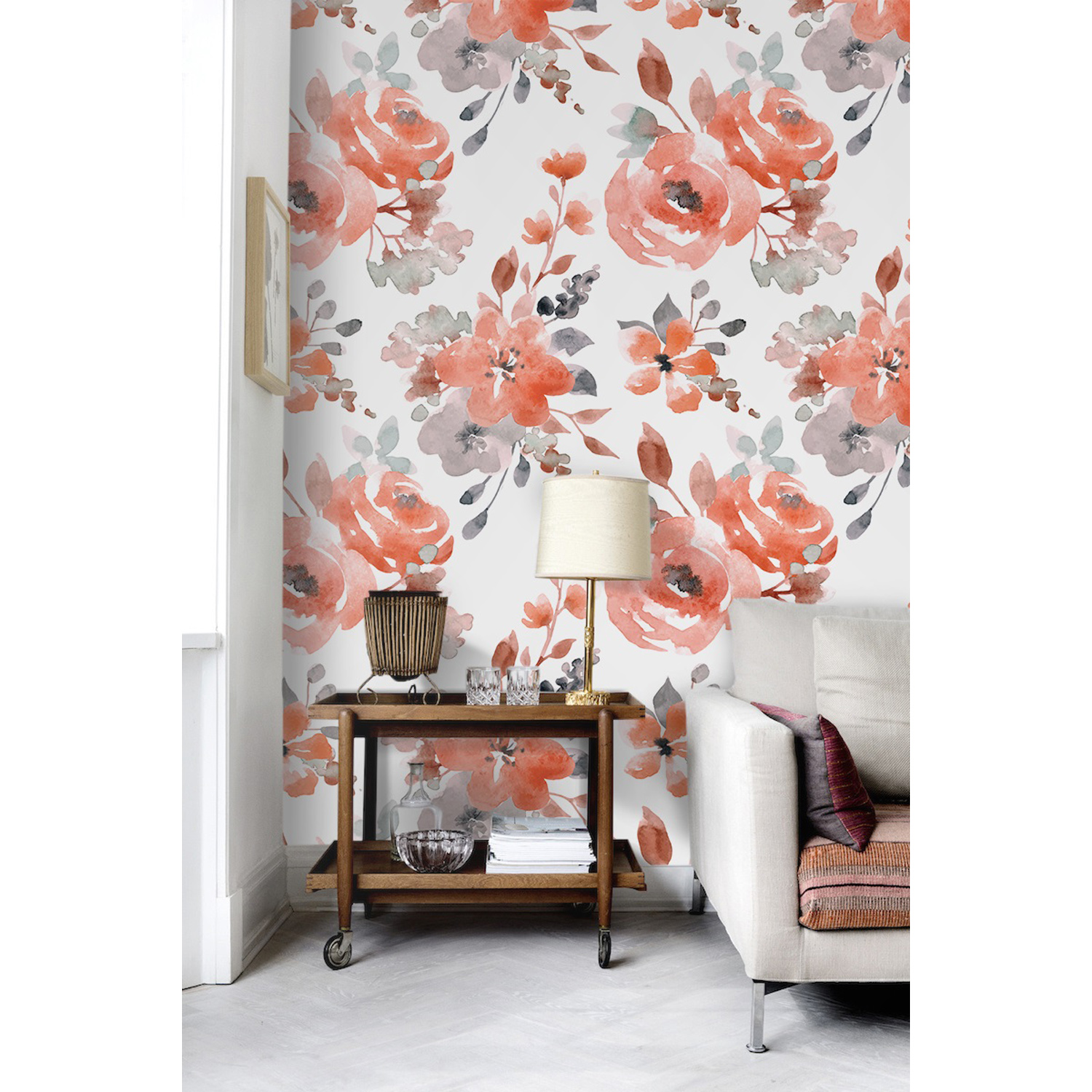 

Fototapeta Pomarańczowe kwiaty vintage 250x104 cm