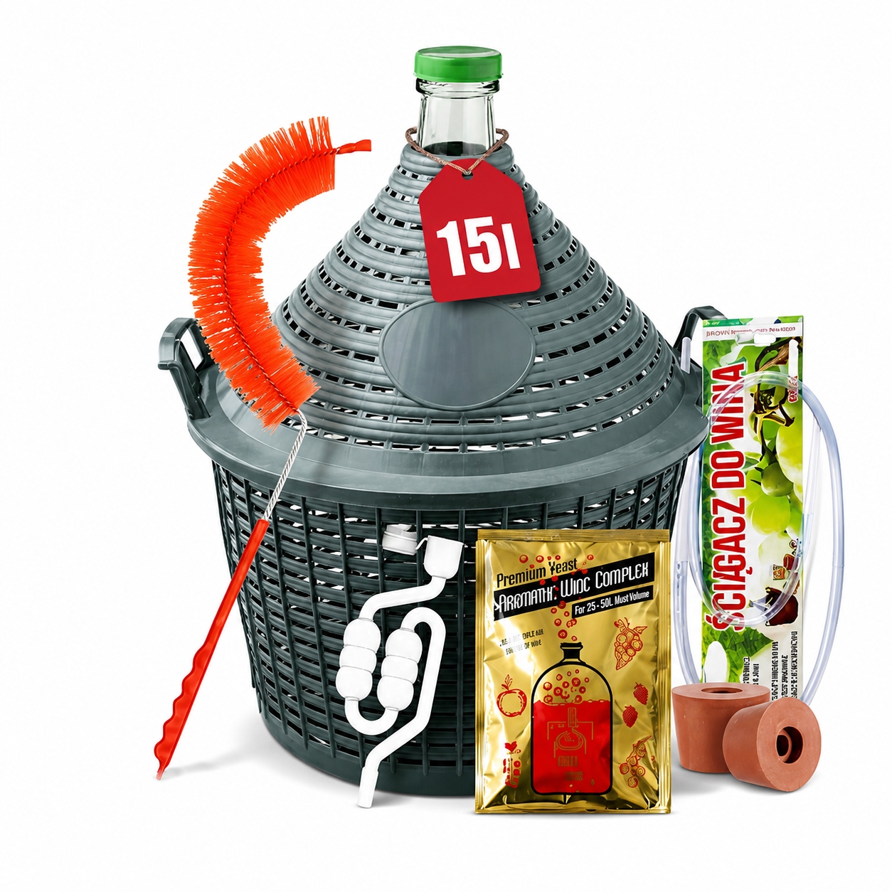 Balón startovací sada 15 l v koši pro dámu na víno, kvašení nastavení