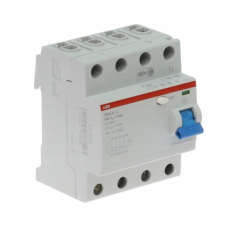 Wyłącznik różnicowoprądowy F204 A-40/0,03 4P 40A 0,03A typ A