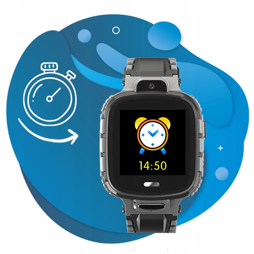 KIDS SMARTWATCH CALMEAN ACTIVE POLSKIE MENU Kolor czarny