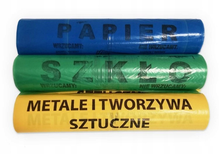 ZESTAW 3x50L kosz SORT do segregacji odpadów WORKI Liczba sztuk 3 szt.