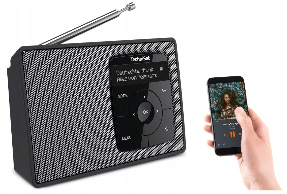 Přenosné rádio TechniSat Digitradio 2 Dab+ Bluetooth Černo-stříbrné