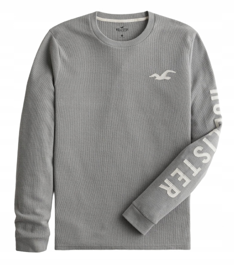 ľahká mikina Hollister longsleeve šedá M