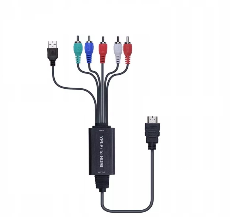 Kabel adapter konwerter RCA RGB YPbPr na HDMI Marka Inna