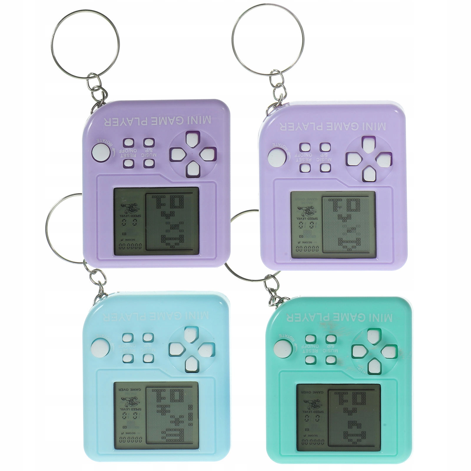 Różne kolory Mini konsola do gier Key Ring Decor